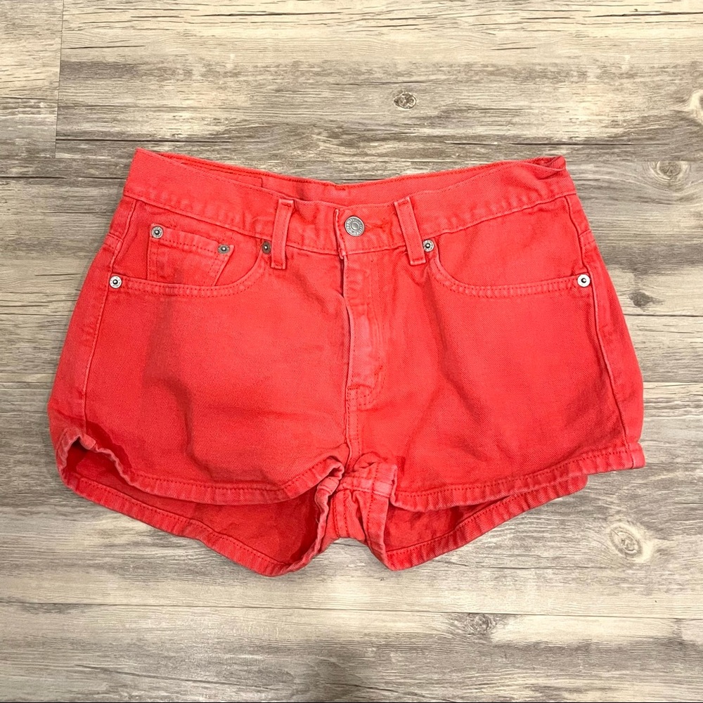 Coral Levi Jean Shorts